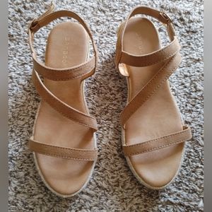 Bamboo brand wedge sandals, size 8